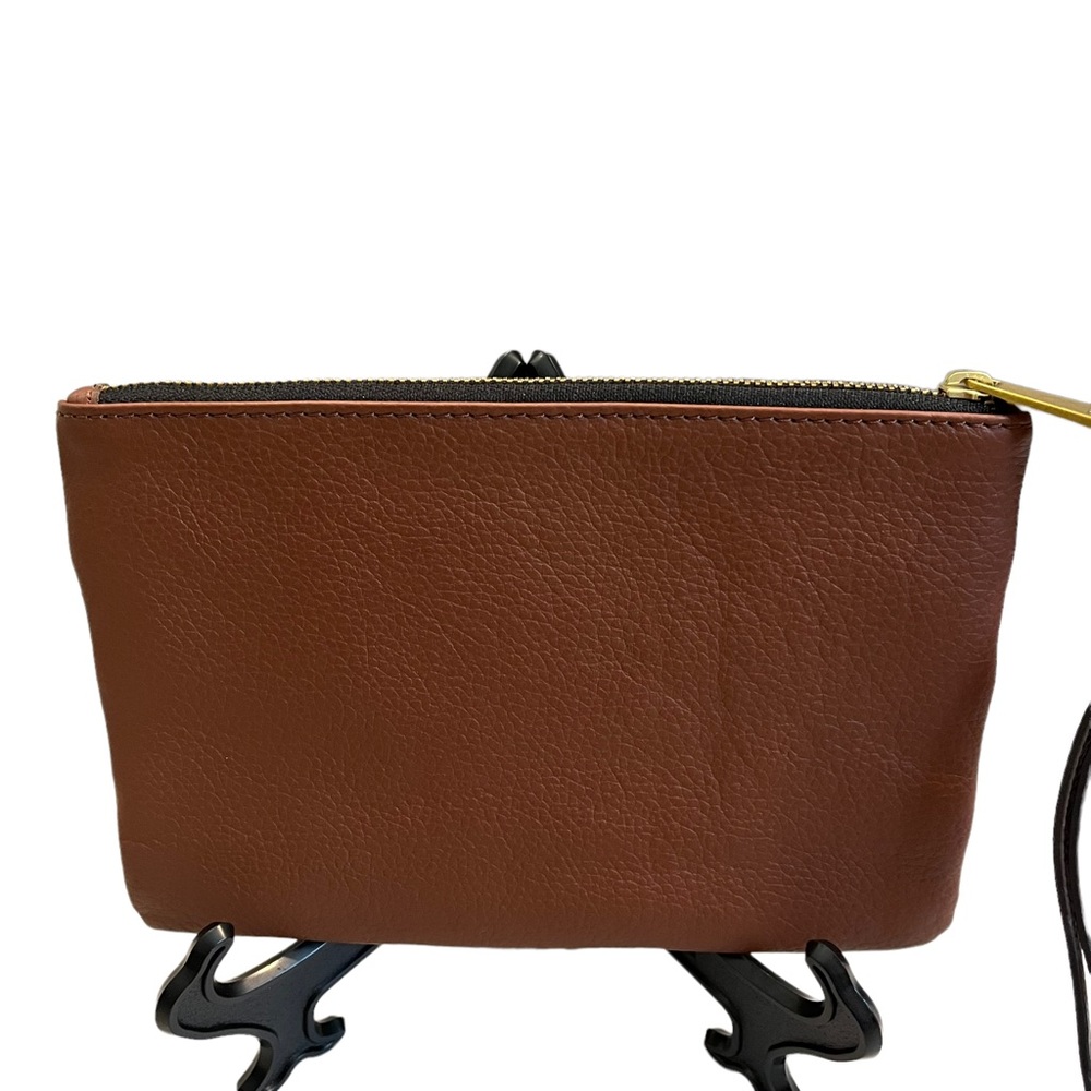 Fossil Leather Wristlet In Brown Multi-Color Block - image 2